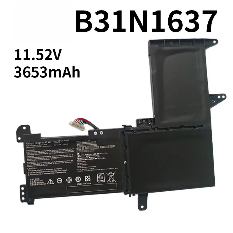 11.52V 3653mAh C31N1637 Laptop Battery for ASUS VivoBook X510 X510U X510UQ X510UA S510U S510UF S510UQ F510U F510UA F510UQ F510QA