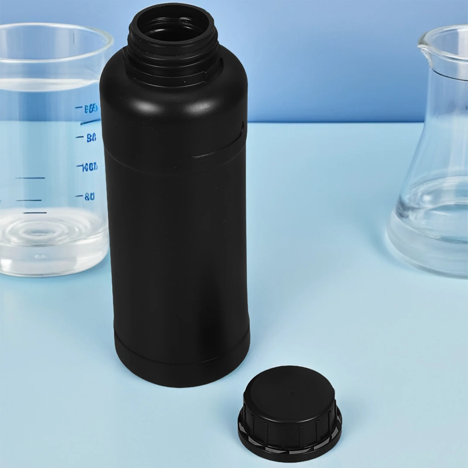 10Pcs Chemical Reagent Bottles Sealing Cap Wide Mouth Lab Storage Containers Leak Proof Plastic Bottles for Liquids