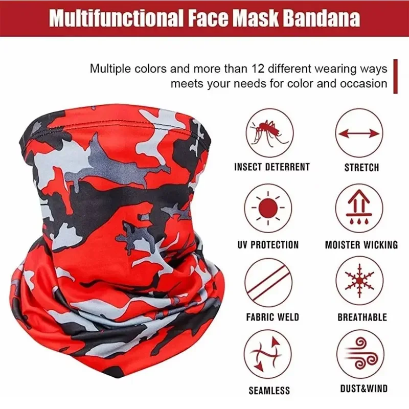 

Cycling Neck Tube Scarf Summer Bike Face Mask Unisex Multifunctional Fishing Hiking Face Head Wrap Cover Headband Cap