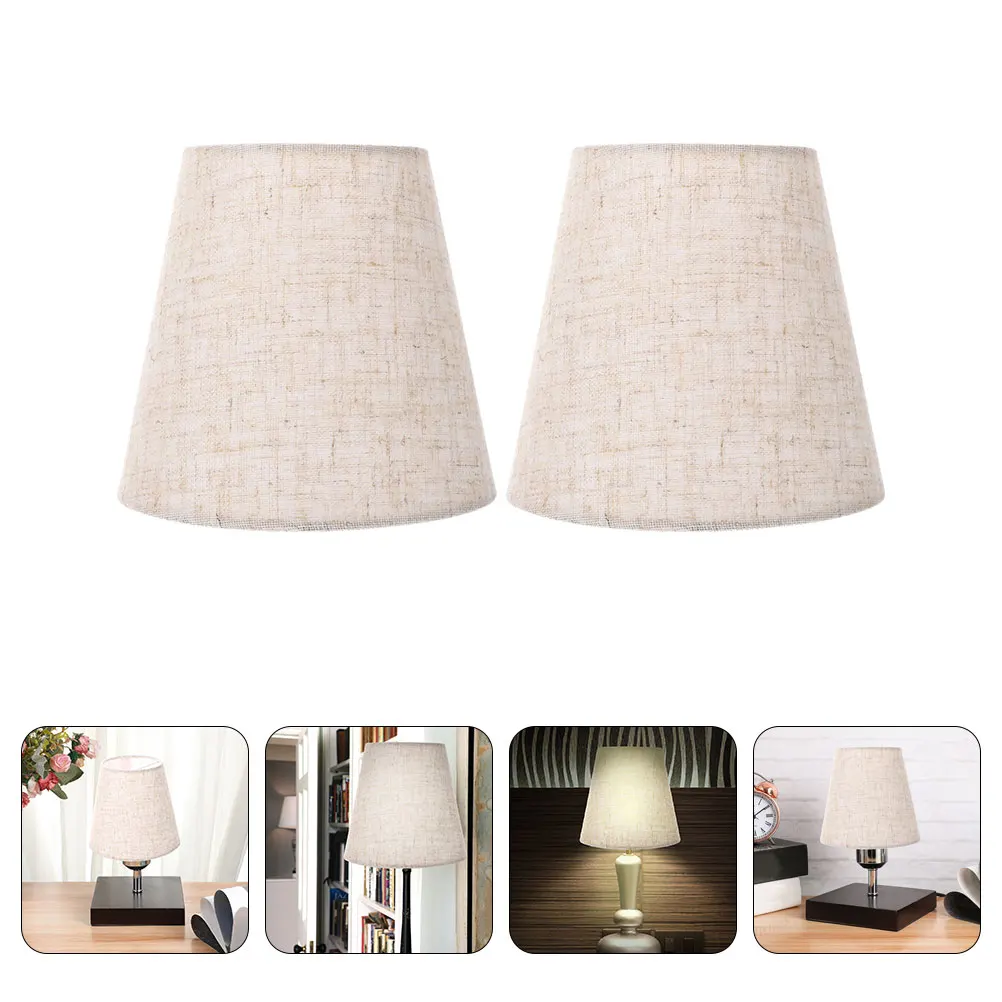 

2pcs Accessories Decorative Cloth Wall Light Lampshade Desk Lamp Cover Dustproof Home Hotel Restaurant Decoration Cloth Craft