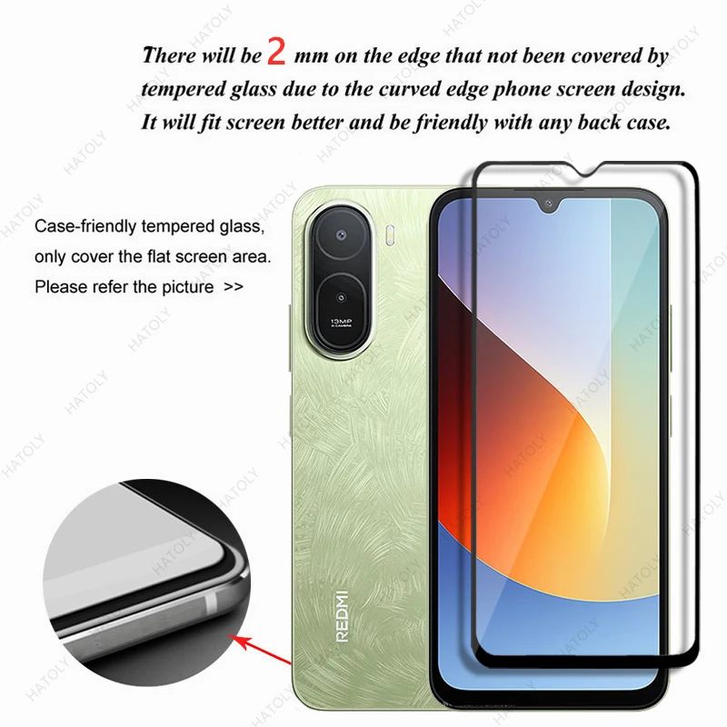 

Tempered Glass For Xiaomi Redmi A7 Pro Glass Protective Film For Redmi A7 Pro Black Edge Screen Protector Camera Lens Protector