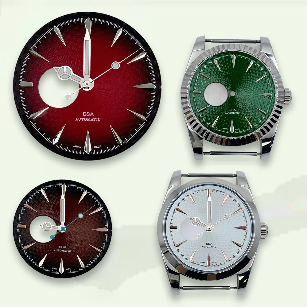 Watch modification 35mm S Dial Cocktail Hollow Out Dial Fit NH38 Movement High-Quality Weave Dial Watch Modification Accessories