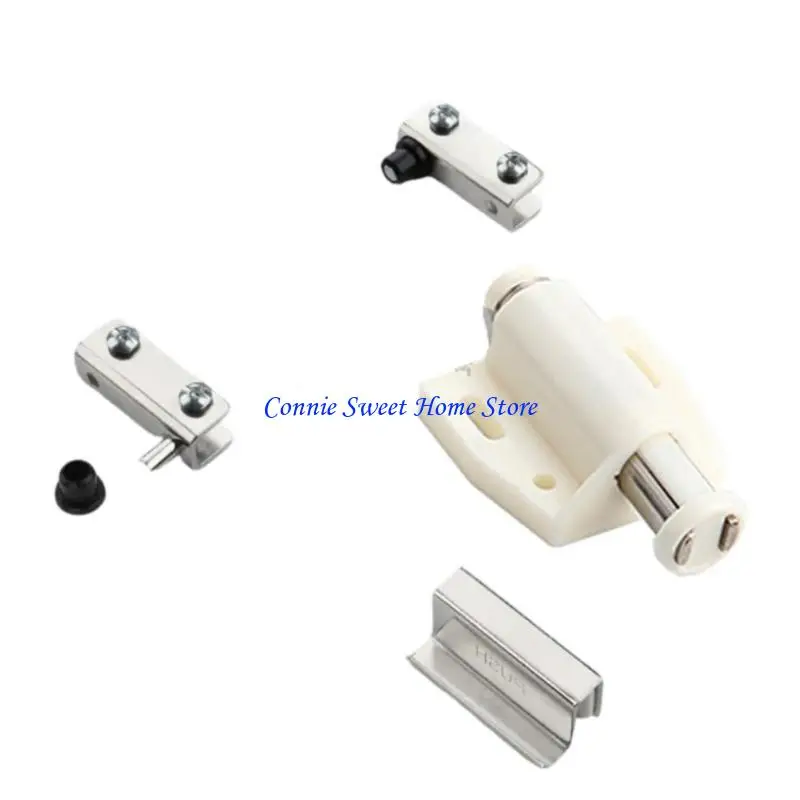 LXAF Push To Open Touch Latches Glass Door Hinge Clamp Single Head Catches Display Cabinet Hinge Enduring