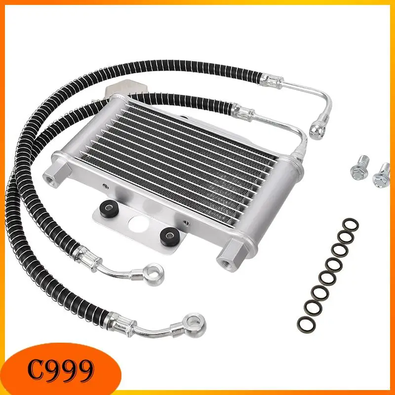 

Moto Radiator Kit Aluminum Silvery Water Tank Cooler GY6 Suitable for 150cc 200cc Motorcycle Water Cooler