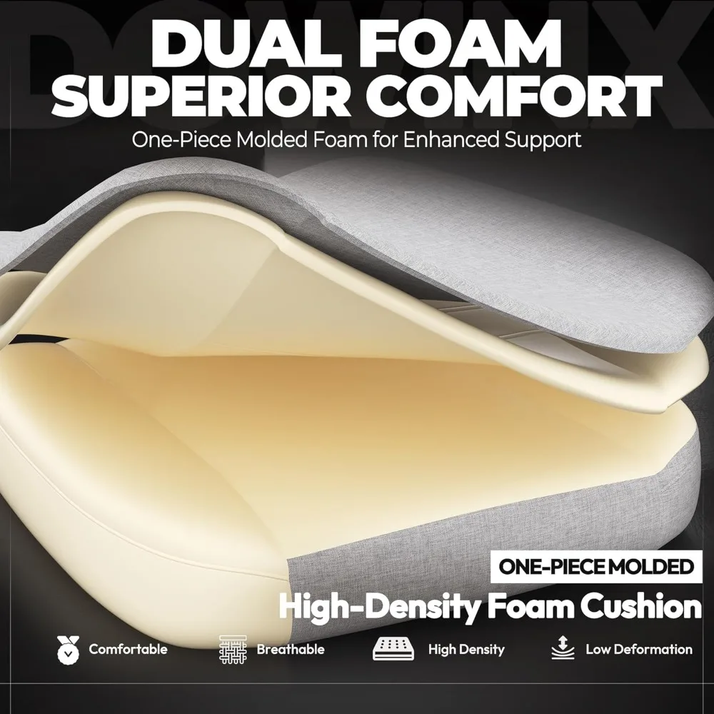 كرسي ألعاب مع مسند للقدمين للكبيرة والطويلة، دعم قطني مريح، كرسي كمبيوتر واسع الظهر للمستخدمين الثقيلين، مثالي لـ Com #4