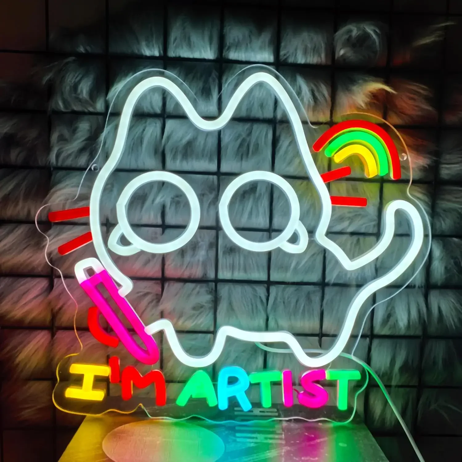 

I Am Artist неоновая вывеска USB с регулируемой яркостью светодиодная неоновая вывеска Настенный декор для учебы, библиотеки, школы, спальни, гостиной, подарки на день рождения