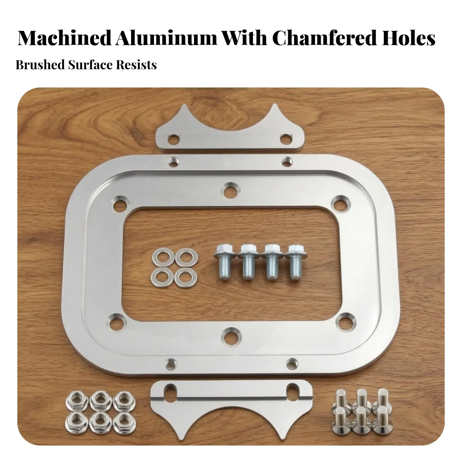 Industrial Battery Tray for 34 78 Series Aluminum Relocation Mount with Rounded Corners and Fastener Kit