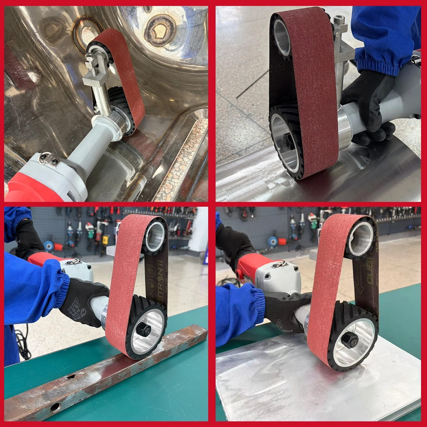 Industrial grade tank sander, arc sander, heavy duty belt sander, handheld heavy duty belt sander