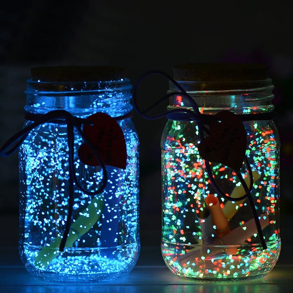 

Blue Glow in The Dark Luminous Sand 10g Fluorescent Particle Night Aquarium Fish Tank Wishing Bottle Luminous Sand