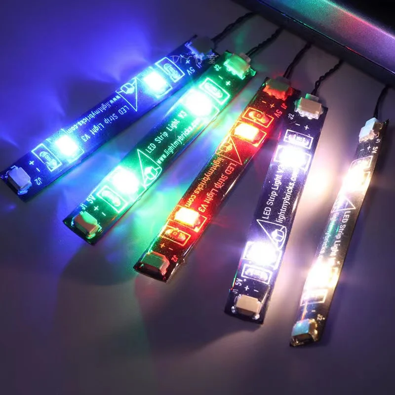 LYBMTWF 3pcs/pack of LED Flexible Light Strips, DIY Lighting Accessories, Light Up Your Blocks