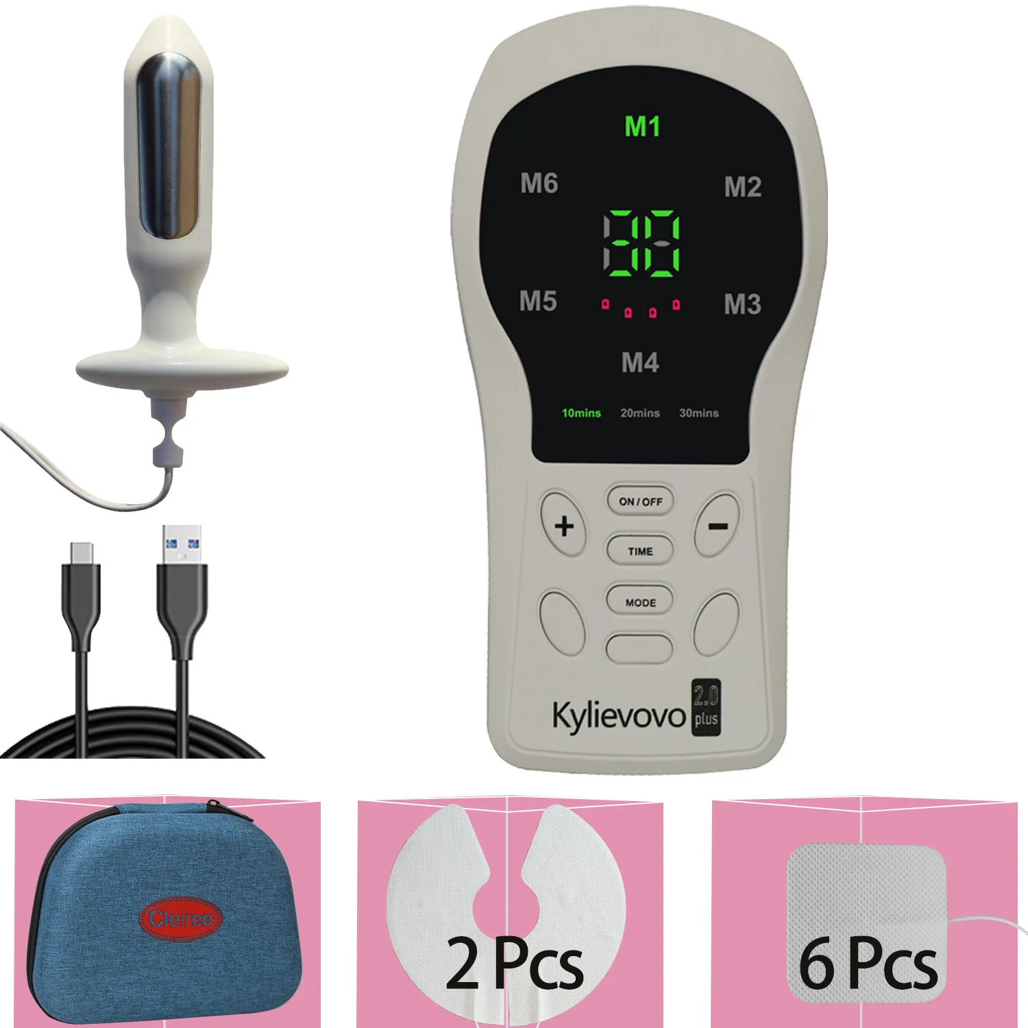 

Kegel Exerciser Incontinence Stimulator with Probe for Bladder Control and Pelvic Floor Exercise