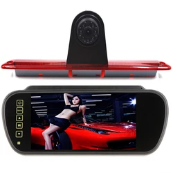 Car Rear View Camera with Monitor Brake Light 7 inch Mirror Backup Vans Parking For Mercedes-Benz Sprinter / VW Crafter