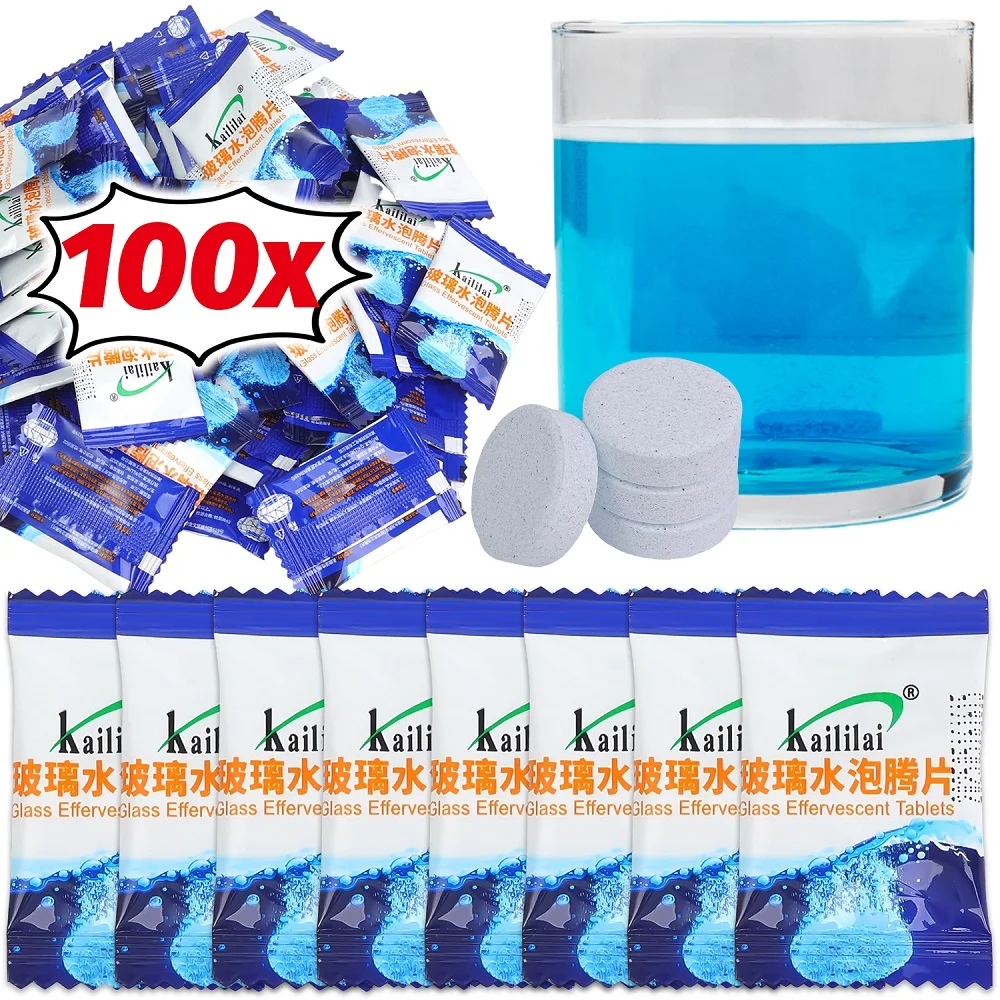 

Очиститель лобового стекла автомобиля Шипучие таблетки Стеклоочистители Резиновая полоска Антивозрастная высокоэффективная очистка грязи Масляные пятна Клей от насекомых