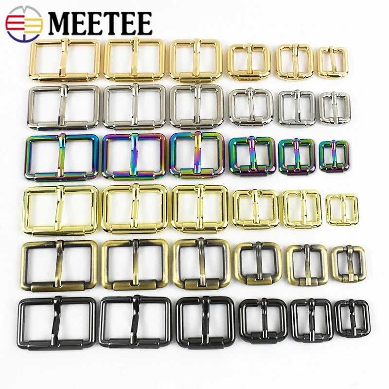 5Pcs 13-38mm Metal Pin Buckles for Strap Bag Belt Buckle Roller Leather Clasp Webbing Adjuster Hook DIY Hardware Accessories