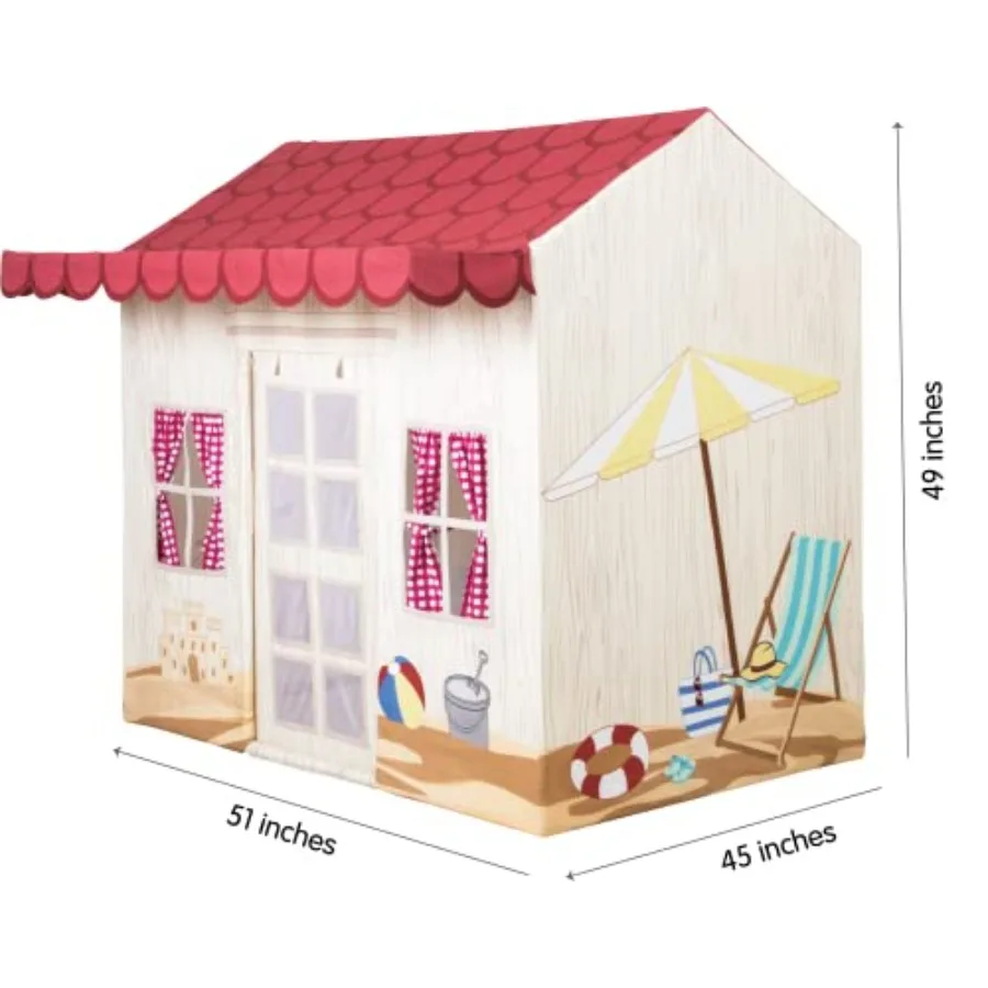 Maison de jeu de plage de luxe pour enfants, tente de jeu intérieure et extérieure de qualité supérieure, toile 100% coton, cadre en acier durable, à partir de 3 ans