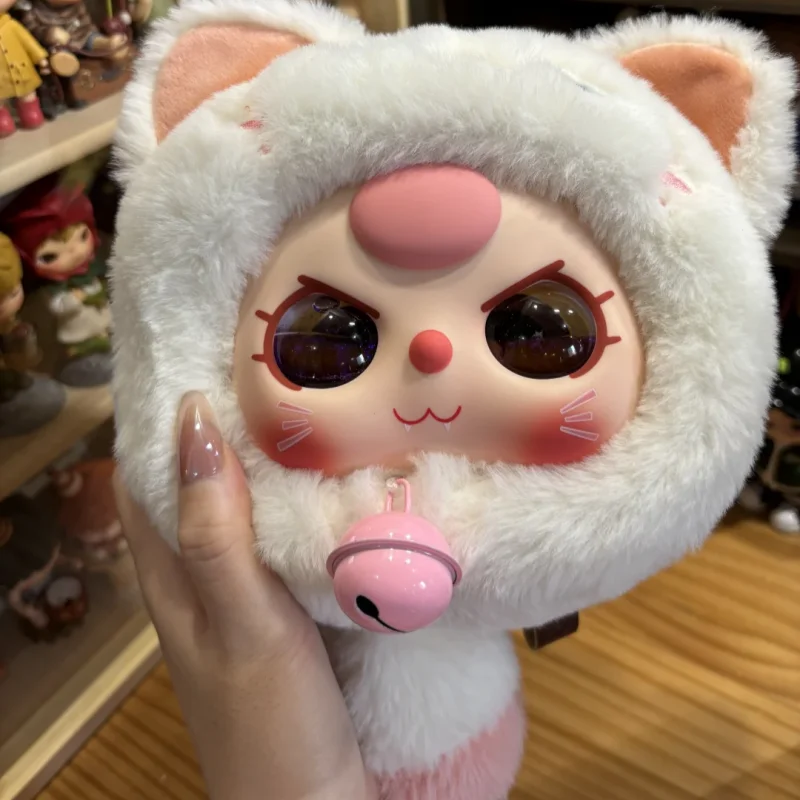 

Подлинная сумка Baby Three Lucky Cat Series на молнии, слепая коробка, виниловая сумка через плечо для лица, милая модная игровая сумка Babythree Mystery Box, подарки