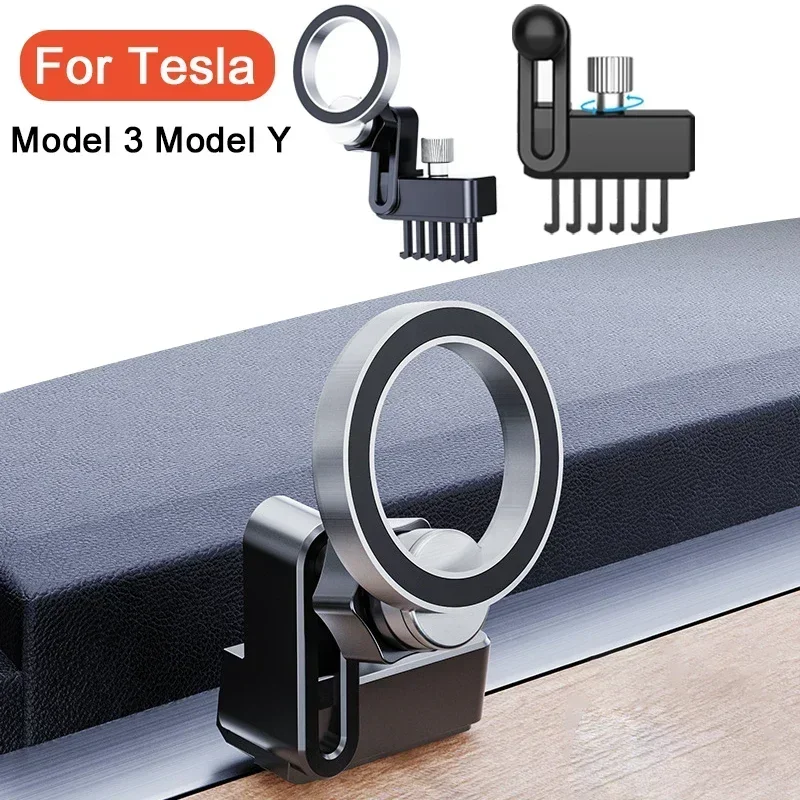 Magnetischer Handyhalter für Tesla Model 3, Y, Handy-Unterstützung, Auto-Telefonständer, kompatibel mit Magsafe