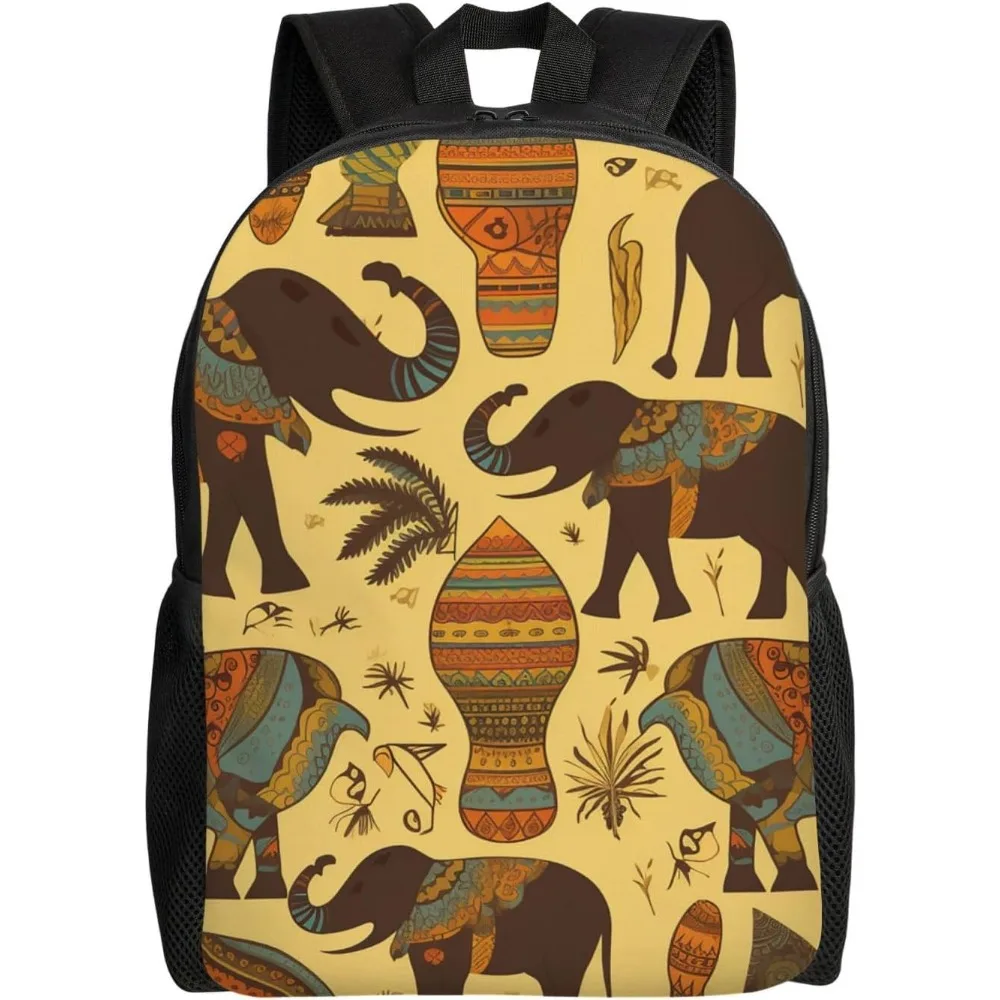 

Africa Elephant Cute Backpack Waterproof Lightweight Laptop Backpack Shoulder Bag Casual Daypack For Women Men