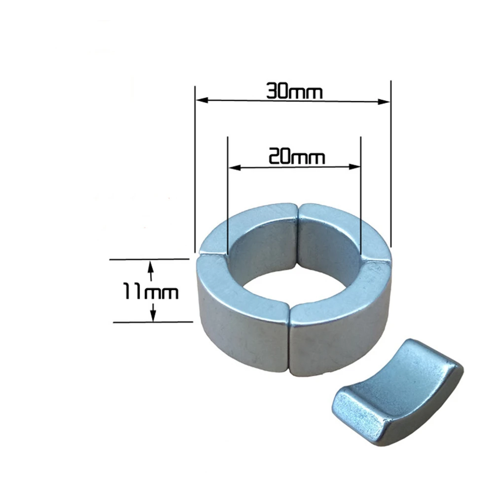 Aimants de segment de périphérie en néodyme, aimant incurvé, magnétique industriel, courbure de terres rares, OR15xIR10xT11mmx90 °, résistant, 4 pièces par paquet