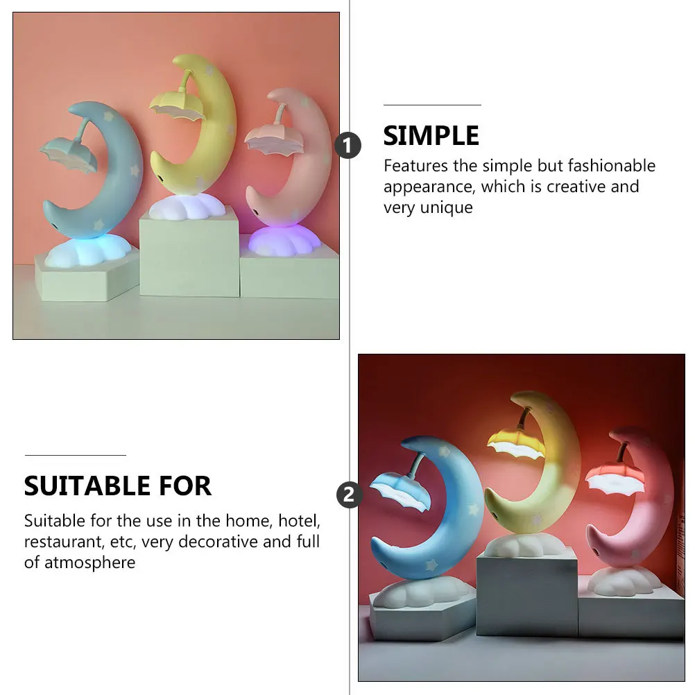 Urocza lampka nocna LED w kształcie księżyca, lampka biurkowa, dekoracja, kreatywna lampka stołowa do domu, hotelu, restauracji, urocza lampka nocna.