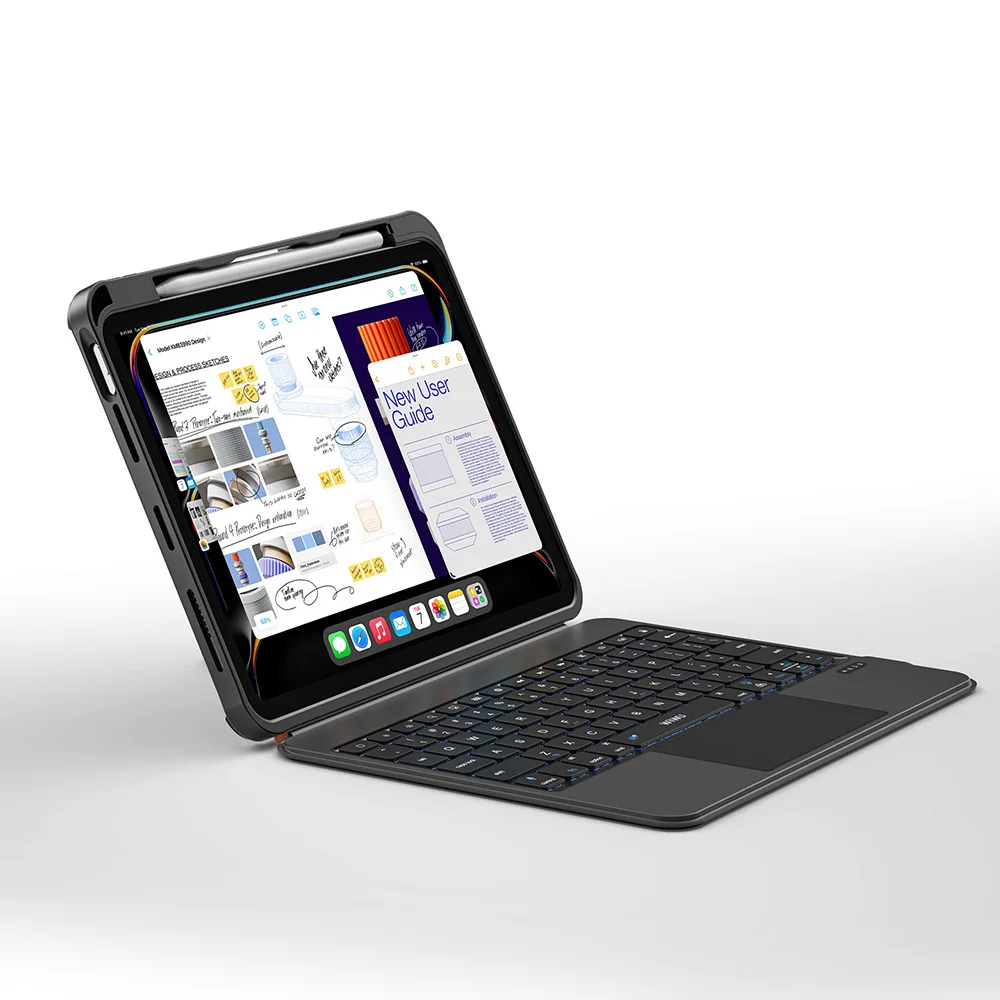 Picture 3: WiWU 360 Rotating Detachable Keyboard for iPad Pro 13 11 Air 13 11 Lightweight Tablet Protective Case Keyboard for iPad Air 5 4