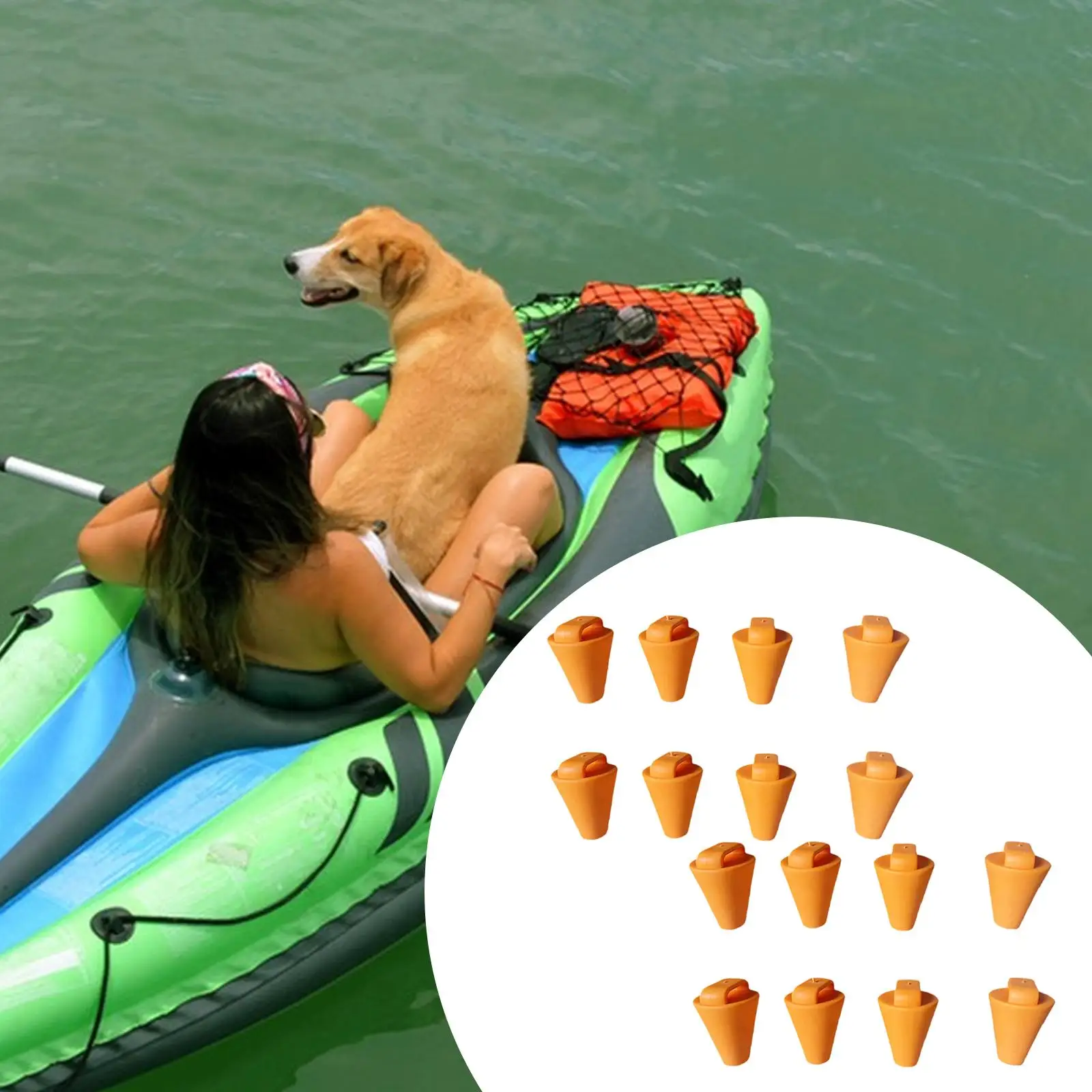 8 قطع كاياك سكوبر التوصيل عدة استنزاف ثقوب سدادة العالمي منع تجاوز المياه TPE كاياك ثقب المقابس لزور الطوافة #3