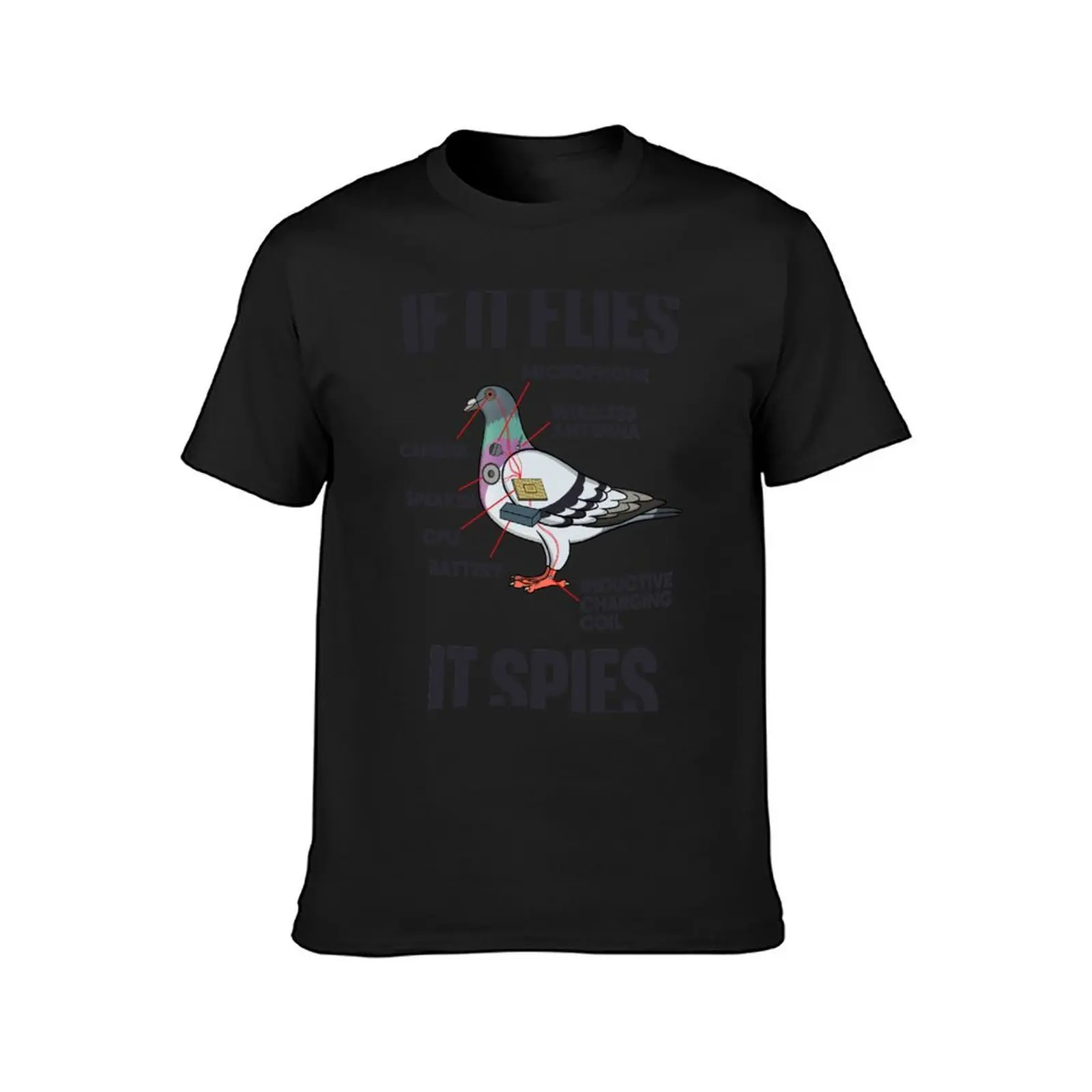 If It Flies, It Spies T-Shirt summer clothes anime clothes animal prinfor boys sublime mens graphic t-shirts big and tall