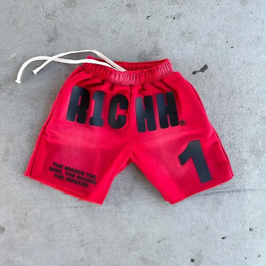 Shorts para letras grandes para homens e mulheres, Y2K, Harajuku, gótico, lazer, calças de basquete, street wear, americano, hip hop, verão, novo