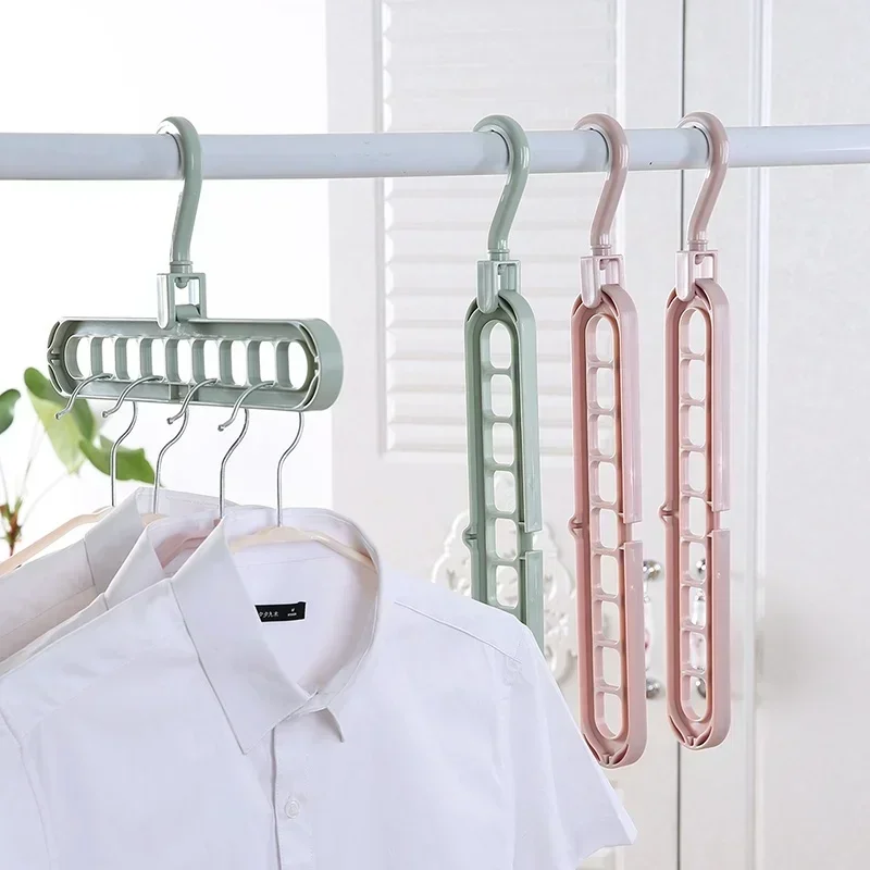 5 in 1 Magic Trouser Rack Hangers Household Stainless Steel Folding Pant Rack Tie Hanger Shelves Closet Convneince Organizer