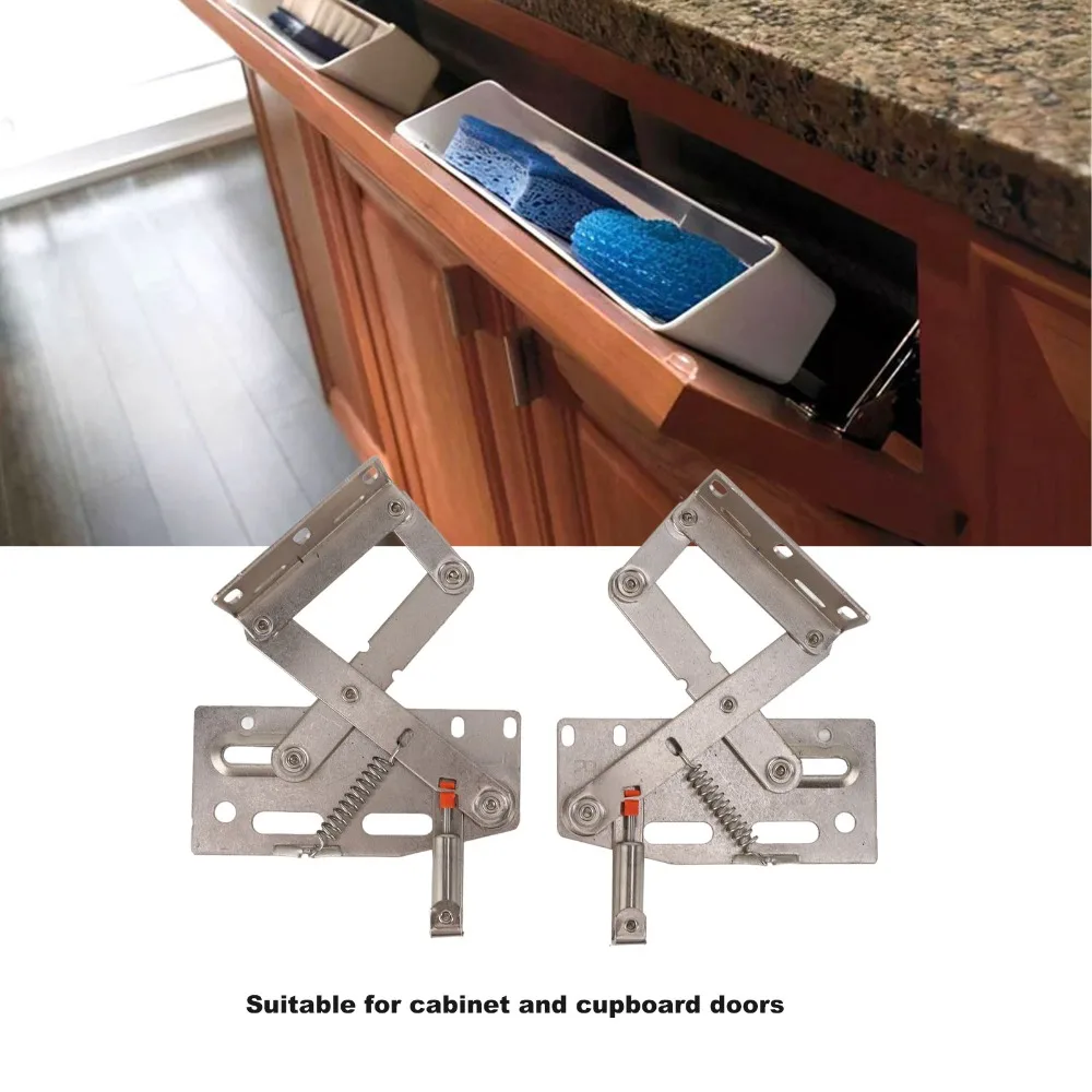 2pcs Durable Heavy Cabinet Hinge Easy Install Practical Tip Out Tray Hinge Flip Door Hinge Furniture