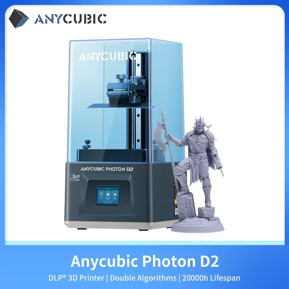 

PRESALE ANYCUBIC Photon D2 5,9-дюймовый DLP 3D-принтер Высокоскоростной 3D-принтер DLP из смолы Размер печати 165*131*73 мм