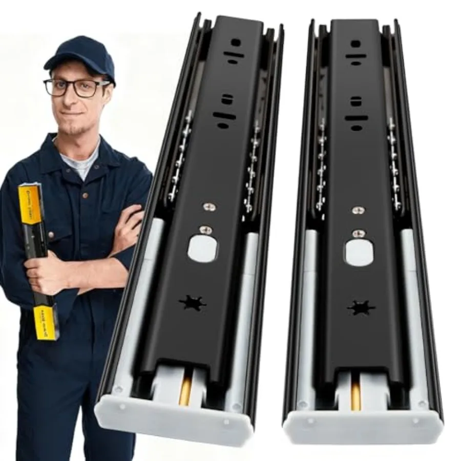 

Pairs Soft Close Drawer Slides Full Extension Side Mount Ball Bearing Metal Rails Track Guide Glides Runner Heavy Duty 0 Pound