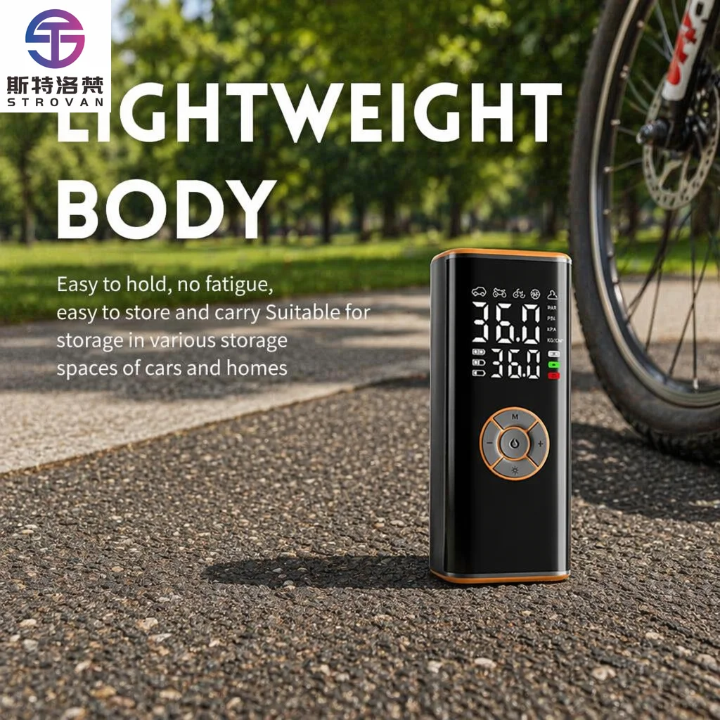 Wolf XM8024 Heavy Duty ABS Portable Wireless Tire Inflator Compressor Emergency Light Pressure Digital Pressure Gauge