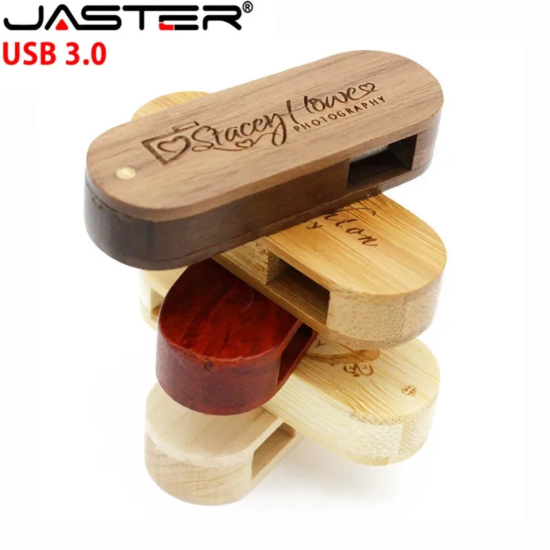 

JASTER USB 3.0 (Over 10 PCS Free LOGO) wooden portable USB Flash Drive 4GB 8GB 16G 32GB 64GB Memory stick U dick wedding gifts