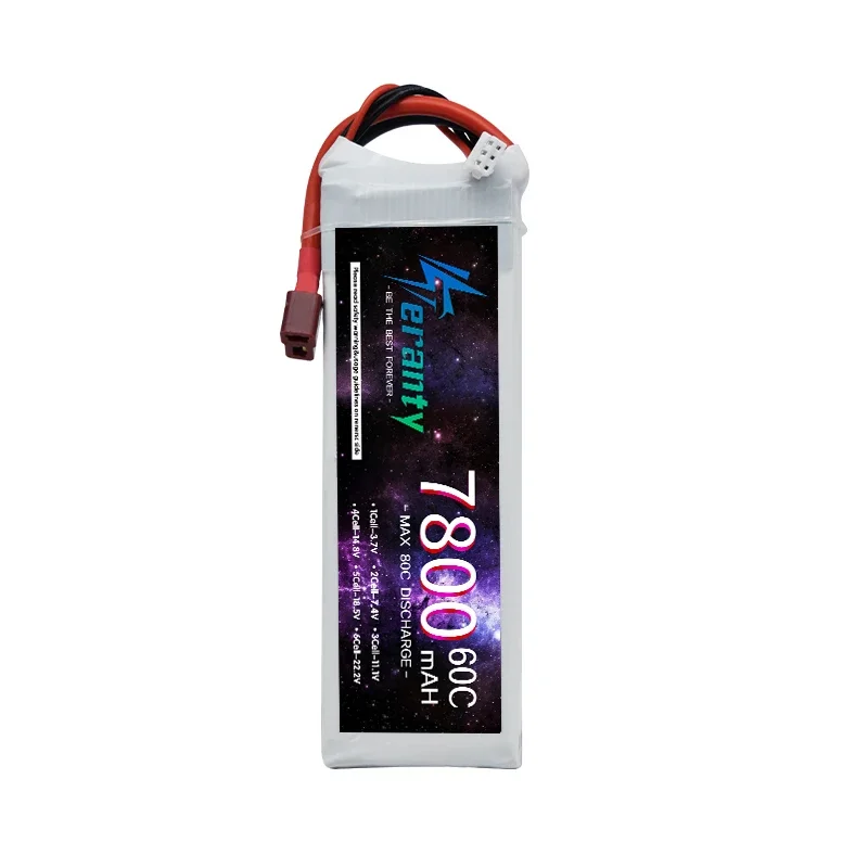 TERANTY 2S Lipo Batterij 7.4V 1500/2200/2700/3000/3300/4200/5200/6000/6800/7800/8800/10400mAh Voor RC Model Speelgoed Vliegtuigen Boot Auto