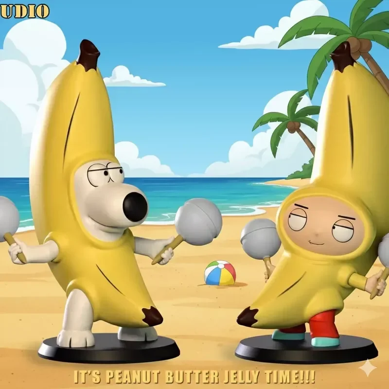 

Набор из 2 миниатюрных фигурок Family Guy: Брайан и Стюи Гриффин, 10 см. Забавные мультяшные украшения для автомобиля и рабочего стола, оригинальный подарок.