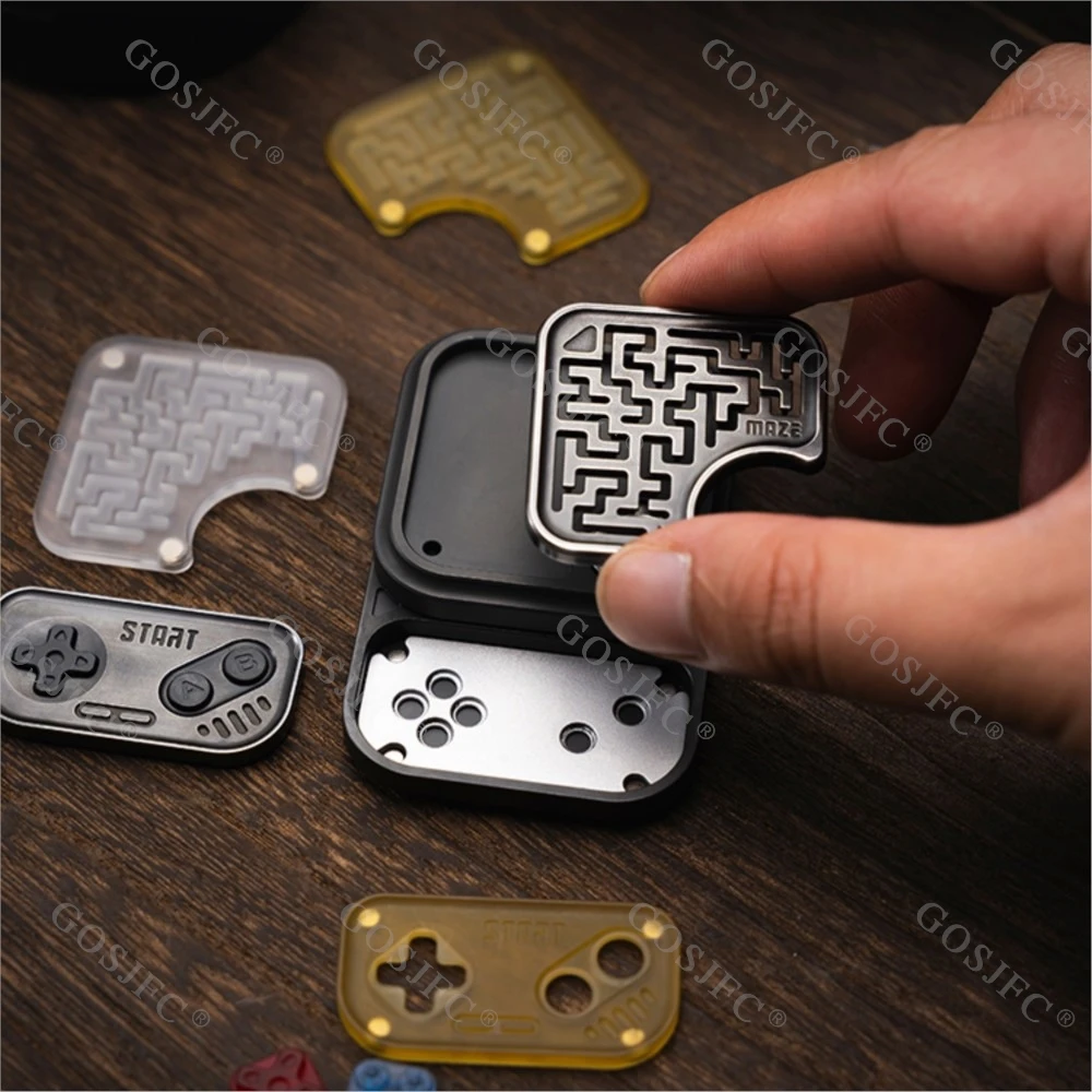 01EDC Cubi da gioco in metallo Slider Fidget Giocattoli meccanici antistress Fidget Slider Fidget Toys per adulti