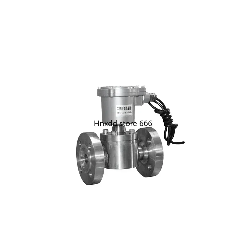 Explosion-proof stainless steel solenoid valve 24V steam high pressure flange water inlet  220V normally open gas shut-off