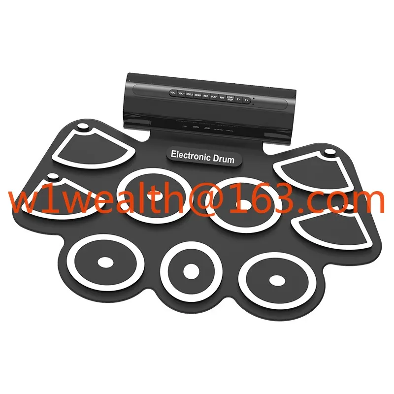 

Professional Adult Children's Hand Roll Electronic Drum Kit Beginner Dual Speaker Acoustics