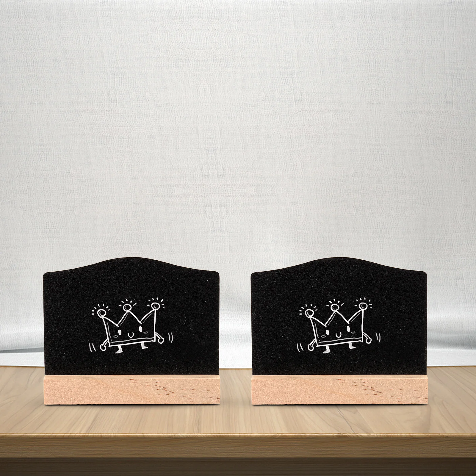 Double-Sided Wooden Blackboard Mini Writing Board For Kitchen Bedroom Wedding Party Decor Chalk Message Notepad Base