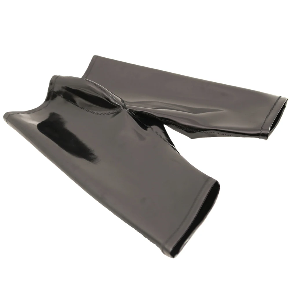 

Мужские латексные трусы-боксеры с длинными штанинами для фитнеса и спорта, водонепроницаемые, утягивающие, с поддержкой паха