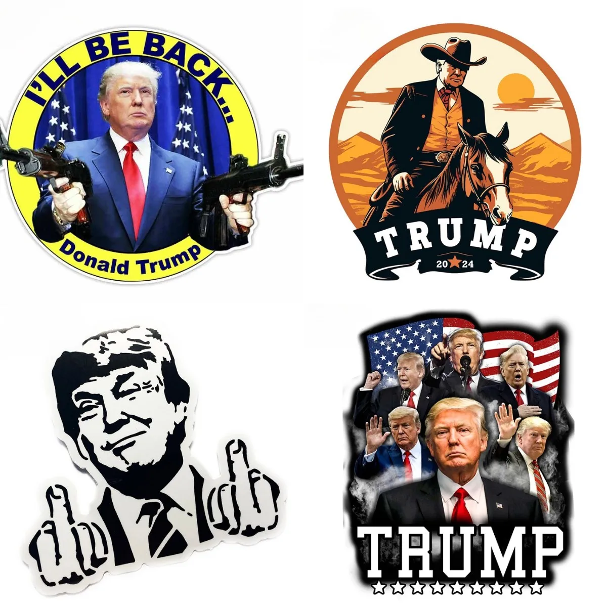 Personality Donald Trump Trunk Creative Car Stickers Anti Trump Car Window Decal Personality Bumper Repair Custom Printing