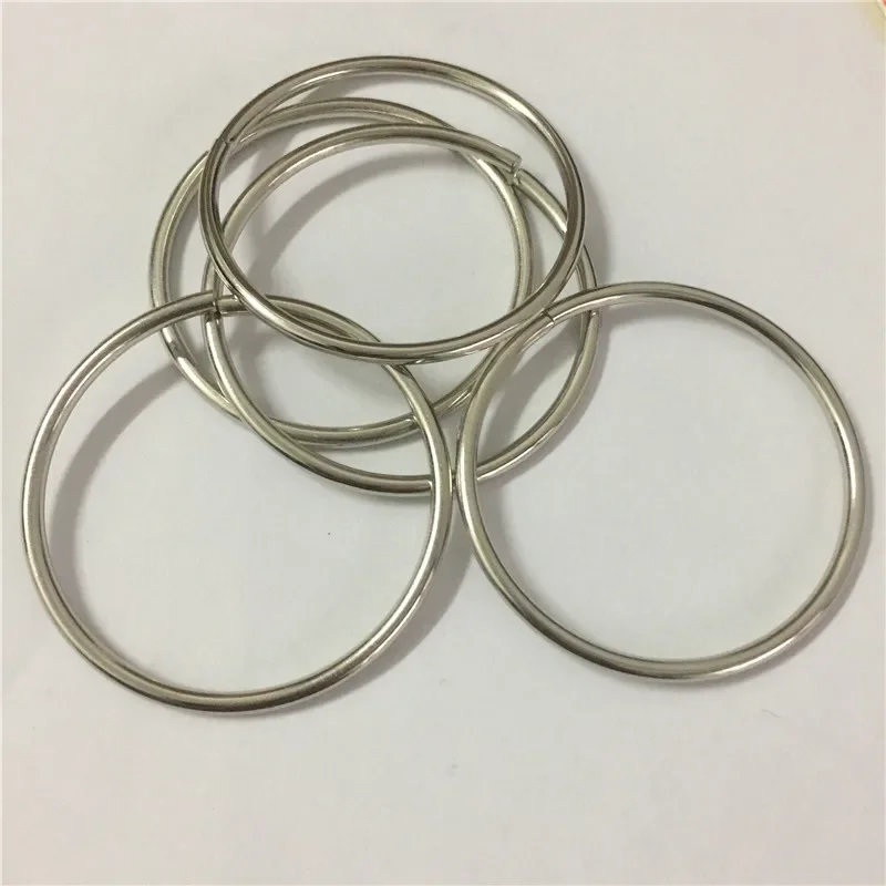 2017 50pcs Silver Metal O ring buckles garment Accessories DIY Needlework Luggage Sewing handmade Bag purse manual buttons 50mm