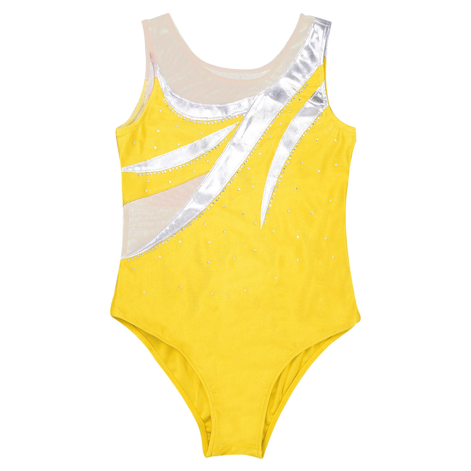 Kids Girls Gymnastics Ballet Leotard Costume Swimwear Athletic Biketard Unitard Sleeveless Print figure skatingJumpsuit Bodysuit