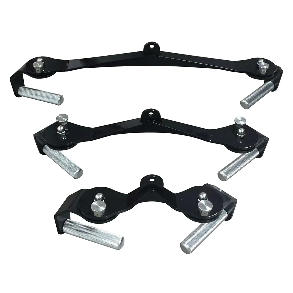 Adjustable Mag Grip Exercise Handles Pull Back & Press Down Lat Bar Rotation Tricep Exercise Machine for Gym Cable Attachment