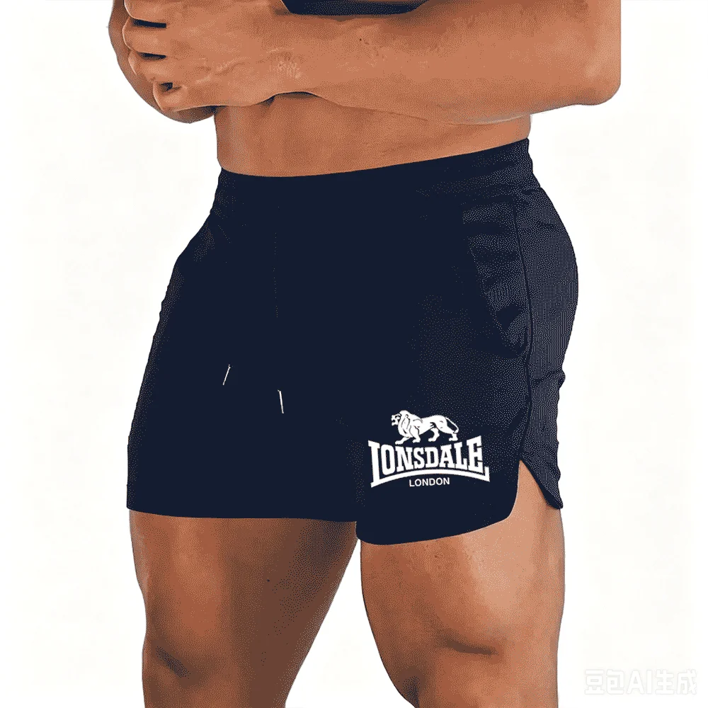Men's Black 2-in-1 Soccer Athletic Shorts, Quick-Dry Breathable, Drawstring Waist, Ideal for Gym,Training & Football Gamestk0559