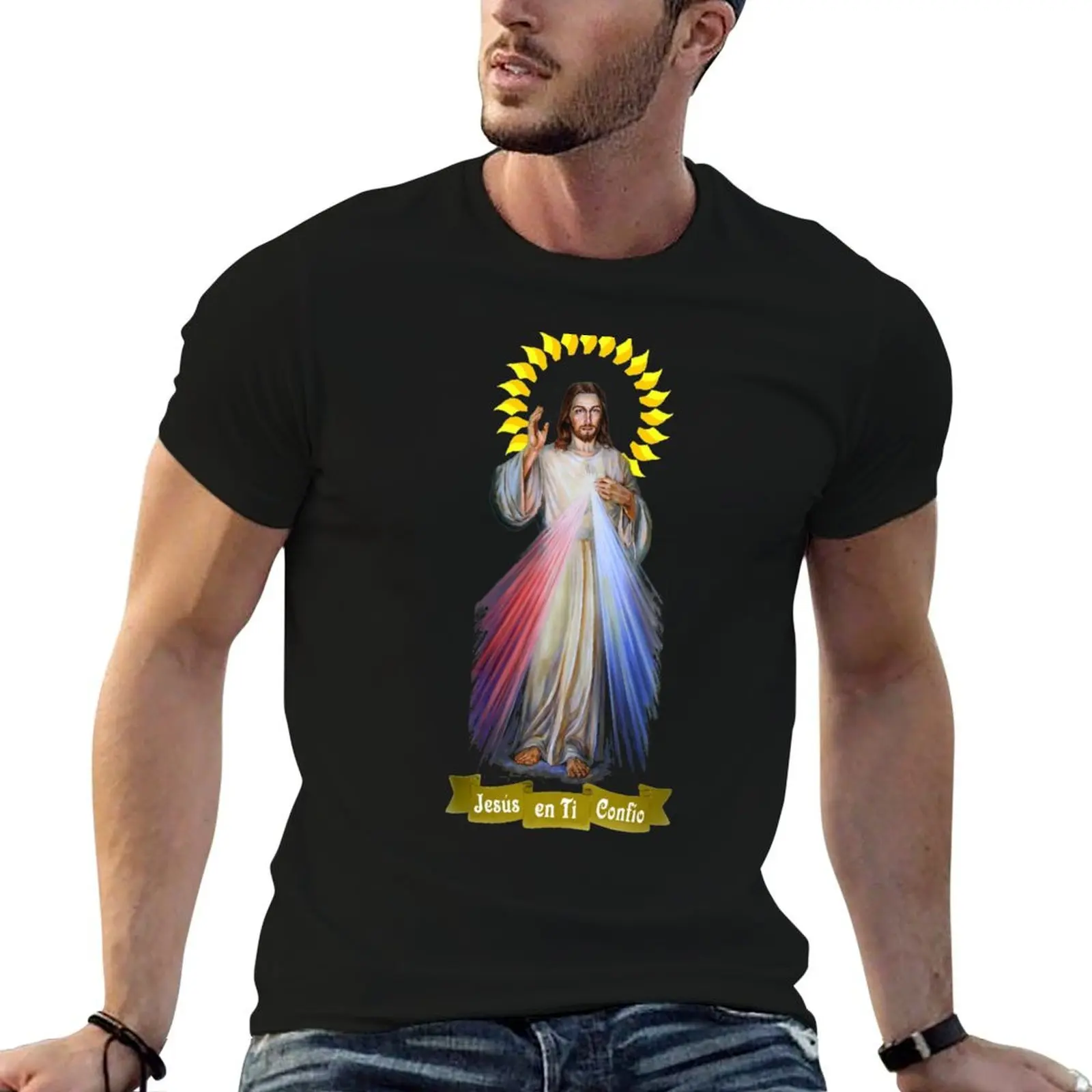 

Jesus Divina Misericordia Spanish T-Shirt t shirt personalised man t shirts for men T-Shirt