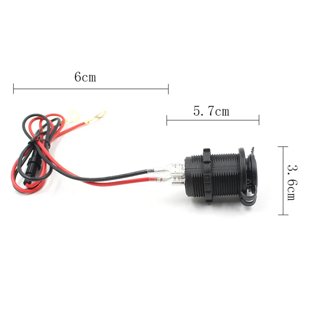 Dual USB Car Cigarette Lighter Socket 12V Dual Port Portable Compact Fireproof Waterproof Dustproof USB Charger for GPS