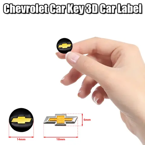 For Chevrolet Cruze Malibu Colorado Suburban Equinox Blazer Camaro Car Remote Key Emblem Sticker Aluminum Keys Decoration Decal