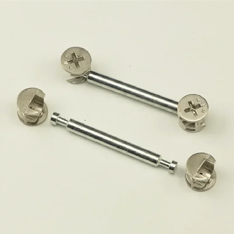 5Set Eccentric Wheel Double-End Connecting Piece Lengthened Screw Wooden Board Combined Connection  Pull Rod 48/54/68/74/84